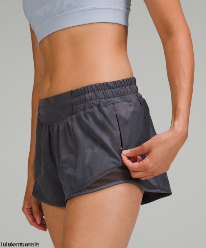 Lululemon Damen DELULU335 | Graphitgrau Hotty Hot Low-rise Gefütterte Short 25